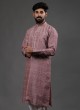 Onion Pink Printed Silk Kurta Pajama