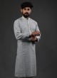 Light Firozi Heavy Work Kurta Pajama