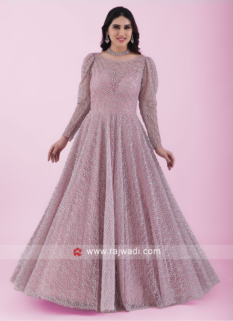 Baby pink outlet gown design