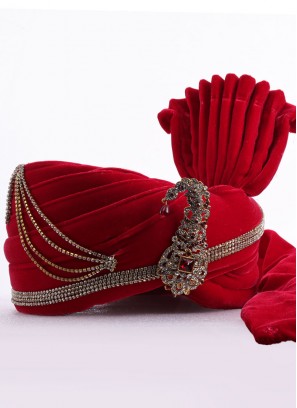 Beautiful Maroon Color Turban For Wedding