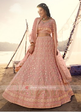 Beautiful Peach Lehenga Choli