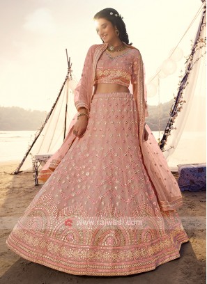 Beautiful Peach Lehenga Choli