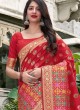 Beautiful Red Silk Traditional Saree