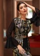 Shimmering Black Sequins Embellished Palazzo Suit