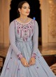 Lavender Georgette Designer Gown