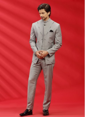 Beige Color Imported Jodhpuri Suit