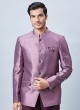 Lavender Jacquard Silk Jodhpuri Suit