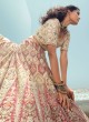 Off White and Pink Heavy Embroidered Lehenga Choli