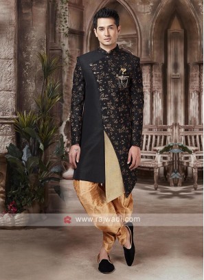 Black And Golden Colour Indo-western