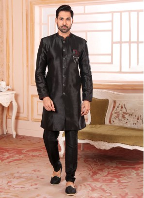 Black Asymmetric Indowestern Set