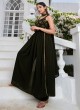 Dark Green Georgette Sequins Embellished Palazzo Suit