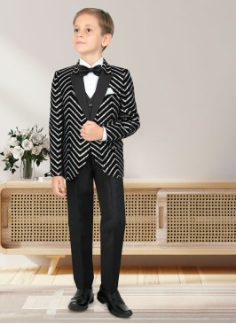 Black Suit In Imported Fabric