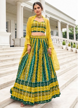 Green and Yellow Trendy Lehenga Choli