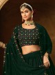 Blissful Green Georgette A Line Lehenga Choli