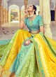 Multicolored Zari Embellished Wedding Silk Lehenga Choli