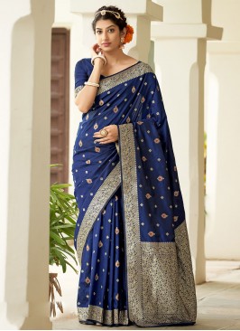 Blue Festival Designer Traditional Saree