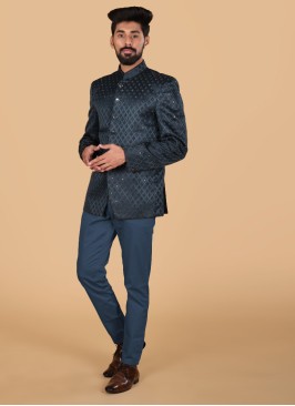 Blue Rama Jodhpuri Suit for Any Occasion