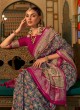 Blue and Rani Woven Patola Wedding Saree