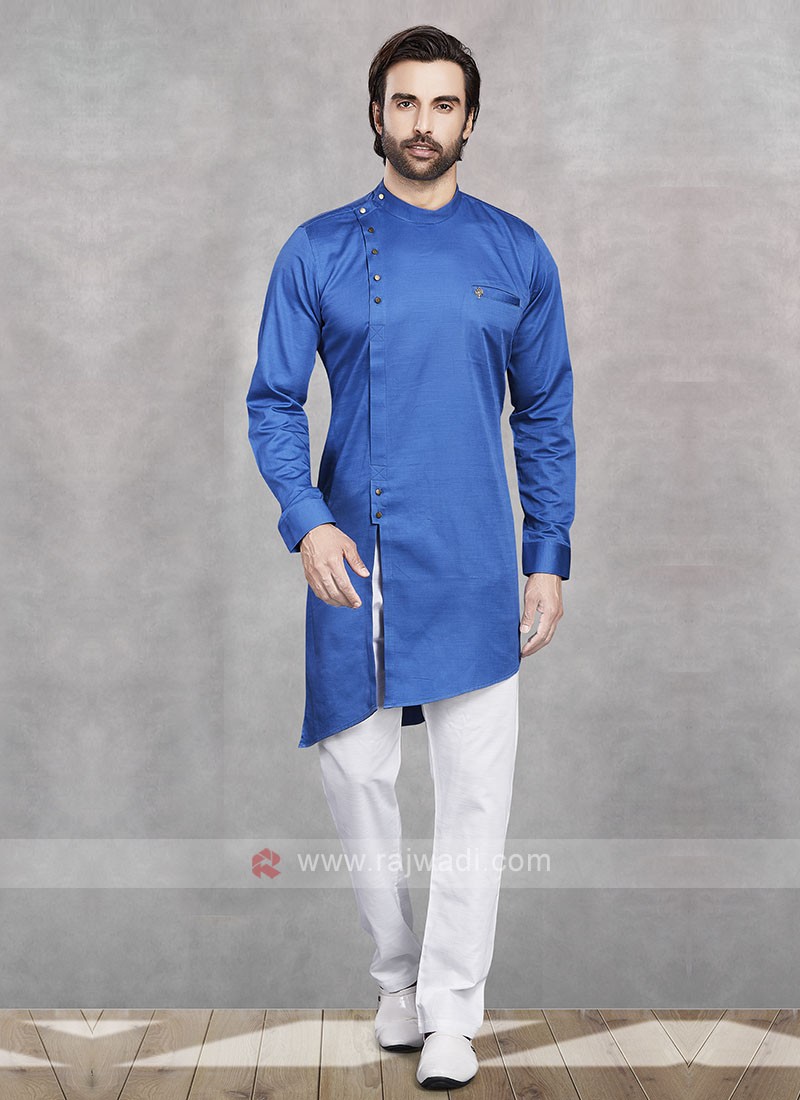 Blue kurta white pajama new arrivals