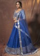 Blue Zari Faux Georgette Lehenga Choli