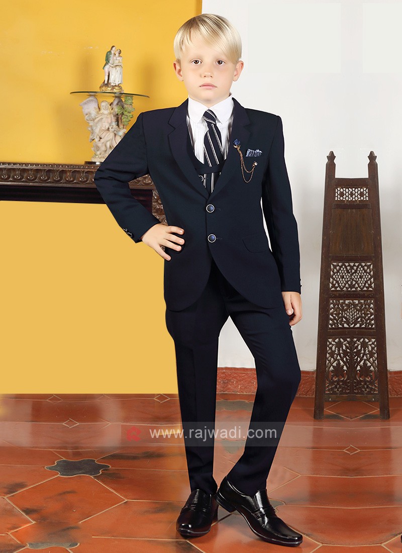 Boys dark 2024 navy suit