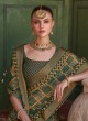 Brasso Ajrakh Printed Classic Saree in Green