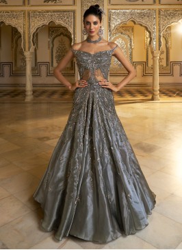 Bridal Wear Designer Grey Gown