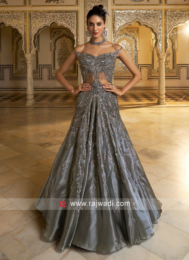 Bridal Wear Designer Grey Gown