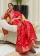 Gorgeous Red Patola Printed Silk Saree