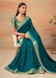 Brilliant Vichitra Silk Woven Morpeach  Traditional Designer Saree