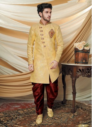 Brocade Silk Indowestern For Men