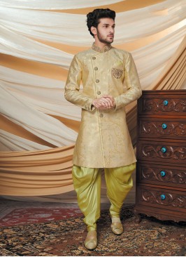 Brocade Silk Indowestern For Men