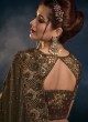 Ravishing Brown Lycra and Net Designer Saree