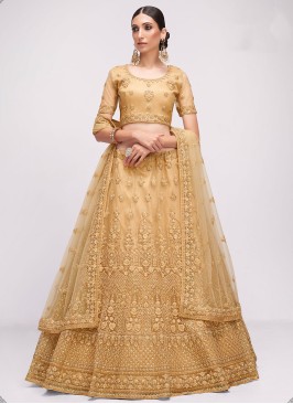 Brown Net Wedding Trendy Lehenga Choli