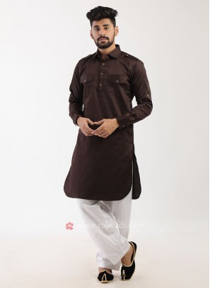 Brown Pathani Suit