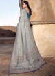 Captivating Banarasi Silk Grey Traditional Designer Saree