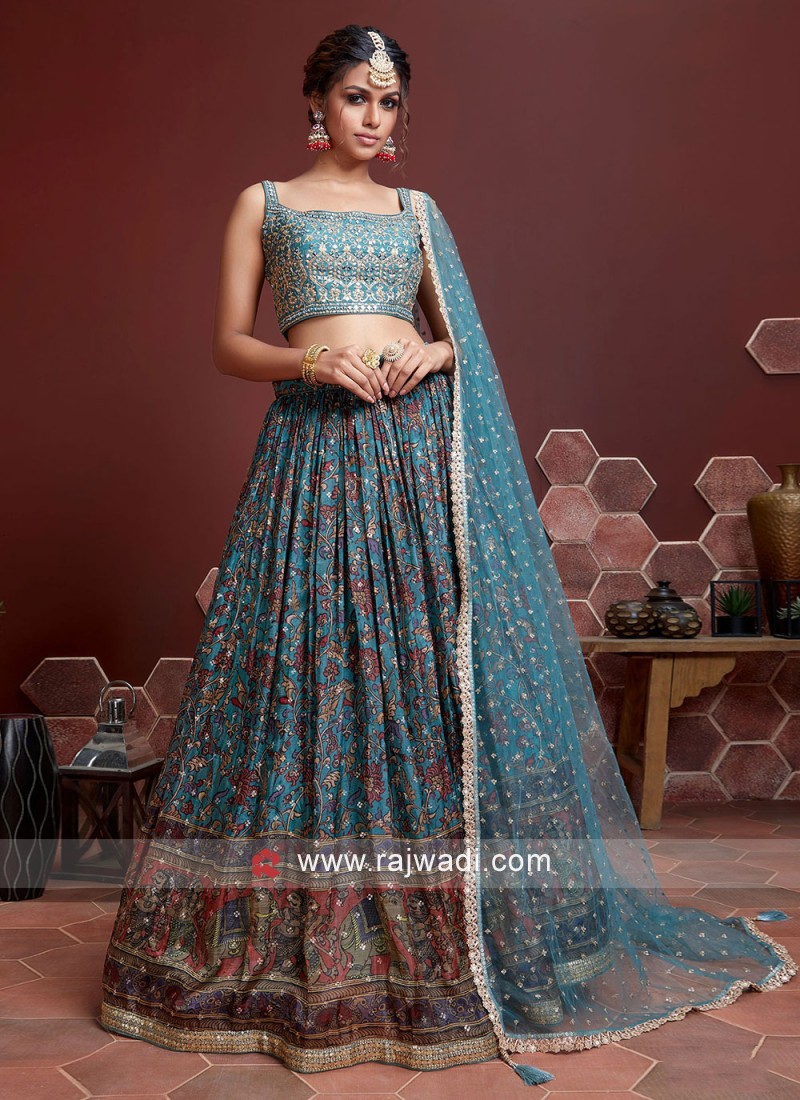 Designer Blue Desi Lehenga Choli – Desi Diva Fashion