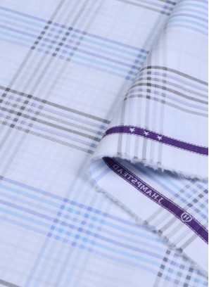 Casual Big Checks Cotton Shirt Fabric