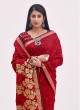 Catchy Red Weaving Classic Saree