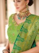 Designer Green Gaji Silk Woven Saree