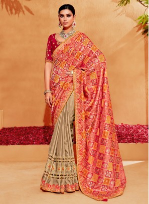 Elegant Multicolor Silk Saree