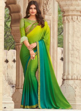 Cherubic Embroidered Ceremonial Shaded Saree