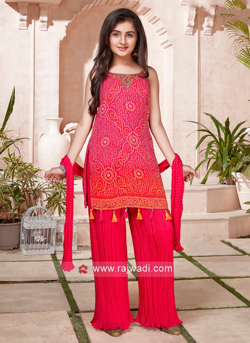 Buy Indi Inside Meera Grey Bandhani Suit (Set of 3) online