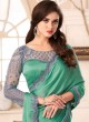 Chiffon Satin Sea Green Classic Designer Saree