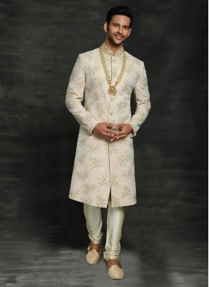Chiffon Silk Sherwani For Wedding