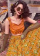 Chinon Mustard Readymade Lehenga Choli