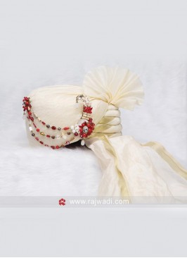 Classic Off-White Wedding Turban