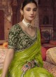 Classic Yellowish Green Viscose Saree