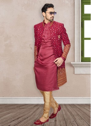 Classy Rani Color Jacket Style Indowestern