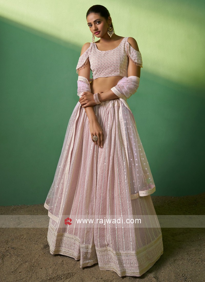 Buy Bridal Lehenga Choli Malai Silk Lehenga Work Sequins and Thread  Embroidery Work Stitched With Can-can Choli Party Wear Choli Online in  India 